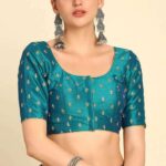 Embroidered Zari Saree Blouse