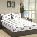 Trance Home Linen 180TC 100% Cotton 75"x36" Single Bed Size Elastic Fitted Kids Bedsheet